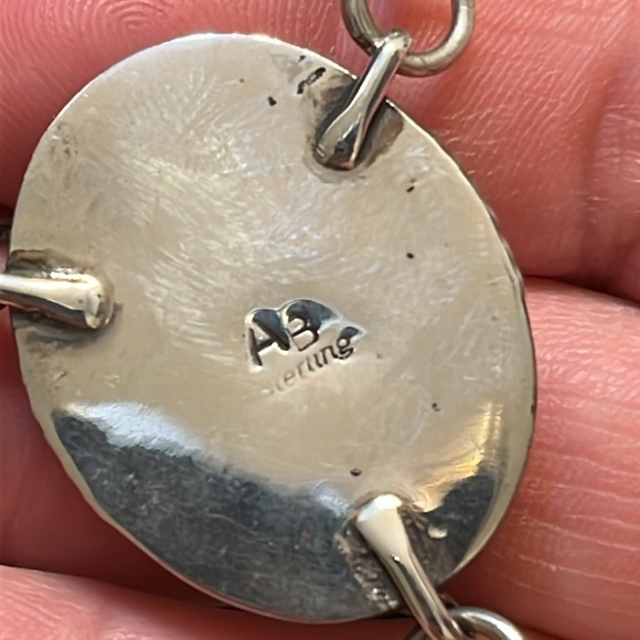 Sterling Silver pink tone necklace - Picture 5 of 5